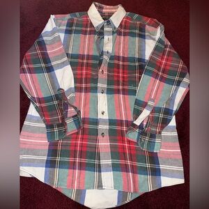 Vintage American eagle tartan plaid flannel button down shirt men’s medium m